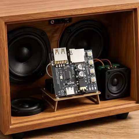 Bluetooth 6.0 Audio Receiver Module DC5V Type-C USB-A TF Card Playback Power-off Memory Earphone Ext