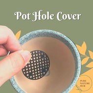 Flower Pot Hole Cover Drainage Hole Mesh Pad Pot Bottom Grid Mat/ Penutup Lubang Pasu Bunga 花盆底孔防漏土圆形塑料垫片