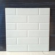 keramik dinding teras motif bata putih / batu alam 40x40 BRICKO BIANCO