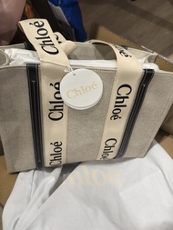 Chloe Woody Tote Bag Medium Blue 藍色牛皮 單肩包 中號