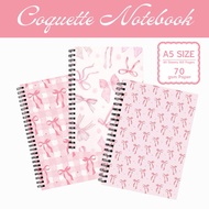 Coquette Notebook | Aesthetic Journal | Spiral Notebook