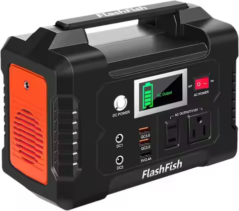 200W Portable Power Station with 110V AC Outlet, 40800mAh Battery for Home Backup and Camping