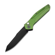 Generic 3.15 INCH D2 Reverse Tanto Blade, Green Aluminium Alloy Handle, Lightweight EDC Folding Pock