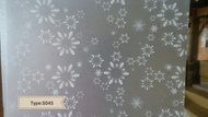 S045 sandblast motif / stiker kaca / kaca es motif salju / snowflakes