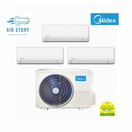 Midea All Easy Pro Premium System 3 / 4 Aircon With Built In Wifi (including Installation)