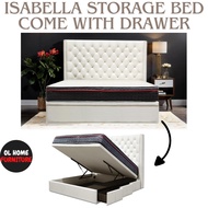 OL HOME Isabella 14"/16" SBD Storage Bed Come With 3 Drawer - More Color Option