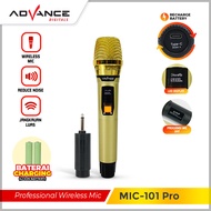 Advance mic wireless original MIC-206 mic karaoke suara jernih microphone wireless Dua mikrofon emas