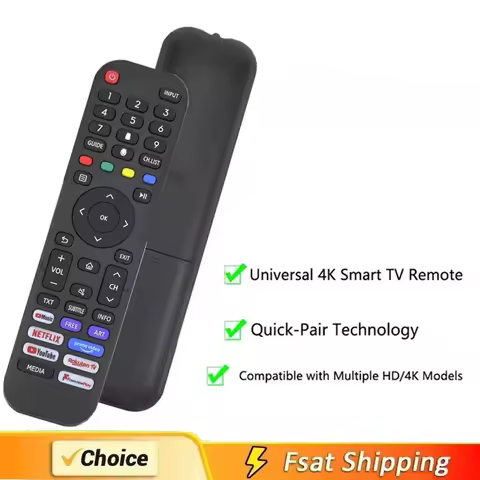 Universal Remote for All Hisense TV Remote Replacement Smart TV Remote for Hisense 4K UHD Android Sm