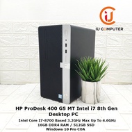 HP PRODESK 400 G5 MT INTEL CORE I7-8700 16GB RAM 512GB SSD USED DESKTOP REFURBISHED PC