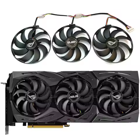 NEW 1SET T129215SU FDC10H12S9-C RTX 2080 Ti GPU Fan，For ASUS ROG-STRIX-RTX 2080、2080Ti、2080S、2070S G