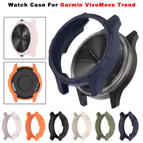 PC Watch Case For Garmin VivoMove Trend Cases Bumper All-Around Shell Protective Cover Garmin VivoMo