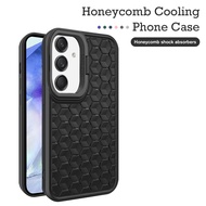 For Samsung Galaxy A55 5G Cooling  Phone Case Samsung Galaxy A25 5G Samsung A35 A15 4G 5G A05s A05 Stand Protection Case