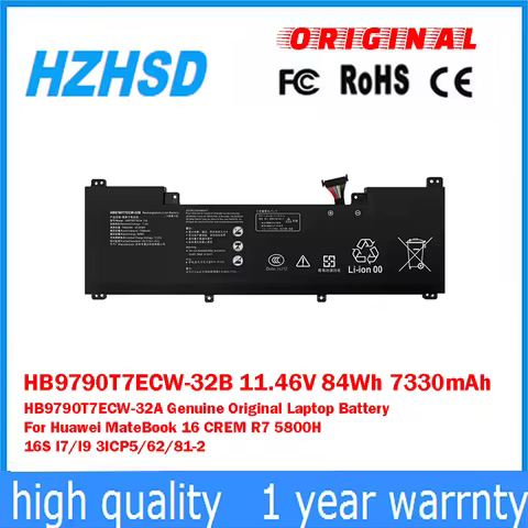 HB9790T7ECW-32B 11.46V 84Wh 7330mAh HB9790T7ECW-32A Genuine Original Laptop Battery For Huawei MateB