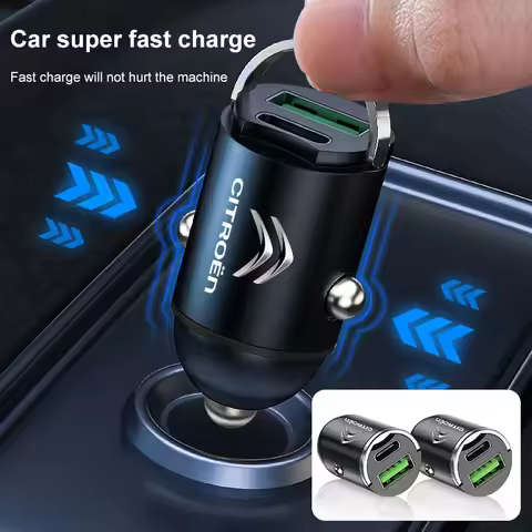 1PCS Car Charger USB Type C Phone Hidden Fast Charging Convert Plug For Citroen C1 C2 C3 C4 C5 C6 C8