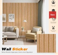 Wallpaper Dinding 3D Panel Kayu ABU TUA LIS SILVER DP1259 8MX45CM 1 ROLL
