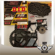 Roy Motor LC135 DID HEAVYDUTY Sprocket Chain Set Rantai Motor Chain Motor Spare Sprocket Spoket