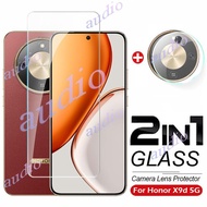 Honor X9d 5G 2In1 Tempered Glass Full Screen Protector Film with Camera Lens Protector For HONOR X9d