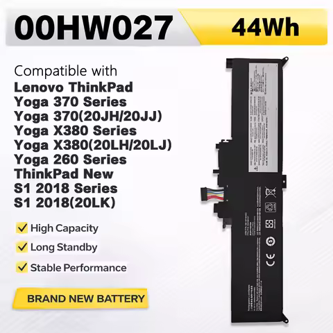 PowerHub 00HW027 01AV433 Laptop Battery Compatible with Lenovo ThinkPad X380 Yoga 260 370 X380 Serie