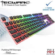 Tecware Pudding PBT Keycaps Double-Shot - Black