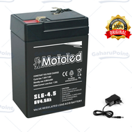 【6V 4.5AH】MOTOLED Baterai UPS ASLI Aki 6V 4.5AH Battery Lampu Emergency/ Aki Kering Sprayer Elektrik