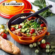 Le Creuset France 26CM mamma pot home frying pan cast iron pan inside black enamel frying pan cooking vegetable pan frying pan stir fry pan deep pan