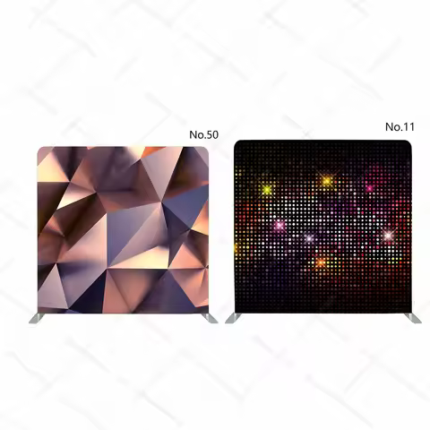 Sparkling Disco Mosaic Background and 3D Rendering Geometry Wall Photobooth Backdrop