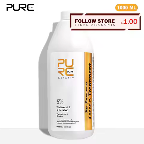 Brazilian Keratin Hair PURC 5% Keratin Smoothing Treatment Frizzy Removal Brazilian Keratin Curly Ha