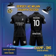 Custom Football Jersey 4C M1L4N F0URTH 2024-2025– Full Printing Dryfit Milano | Name & Number