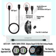 Data Charging Cable For Garmin Approach S62 Garmin Forerunner 945/ - USB A Type C/