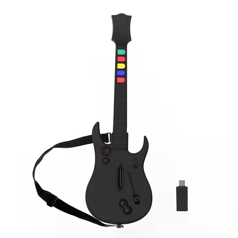 DOYO 2.4G Wireless Guitar Hero Controller for PC PS3 Compatible With Clone Hero Rock Band Games Remo
