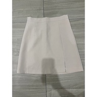 Beige Mini Length Skirt