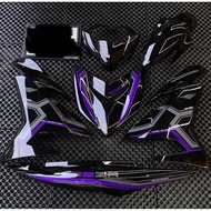 🇲🇾(trendy)YAMAHA Y15 Y15zr V1 V2 vietnam purple grey (Y16 design for Y15) Black Cover set Free Emble