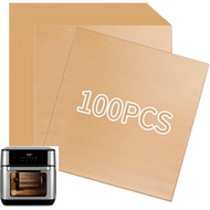 Pelapik Kertas Air Fryer, 100 PCS Kertas Parchment Tanpa Peluntur, Pelapik Air Fryer Pakai Buang Ser