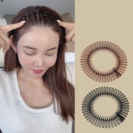 1pc Plastic Hairband Full Circle Stretch Flexible Comb Teeth Headband Scrunchies Hair Clip Face Make