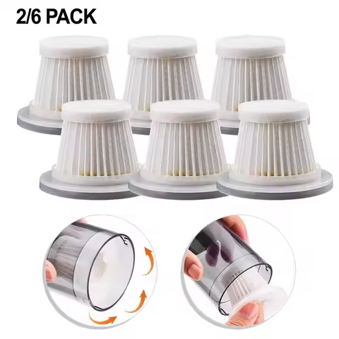 2/6pcs Reusable Washable Filter ST-6638 For Cordless Car Vacuum Cleaner Parts Sweeper Accessories Re