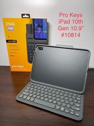 [預訂2508][特價] ZAGG - 10814 Pro Keys iPad 10.9"（10th Gen) Keyboard & Case 無線鍵盤連可拆卸保護殼