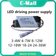C-MALL LED Driver 3-4W /4-7W/8-12W/12-18W/18-24W/24-36W-AC-DC