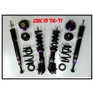 New D2 High Low Soft Hard Honda Civic FD, Jazz/ FIT GD/ GE City/ TMO adjustable absorber HLSH 32step