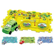 Rail Car Puzzle Durable and Funny Rail Car Track Toy Train Toys for Children Boys and Girls from 3 Years Old Train Track Set Car Track Toy relaxing