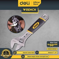 Deli Adjustable Wrench/ Kunci Inggris Ukuran 6/8" TPR Perkakas DL3010X