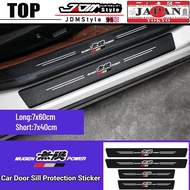 MUGEN Car Door Sill Protection Sticker Carbon Fiber Decorative Strip  for Honda Mugen Power Accord Civic Vezel Crv City Jazz Hrv