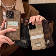 Fashion Card Bag Phone Case for Samsung S25 S24 Ultra S23 S22 Plus S21 FE S20 Galaxy Note 20 Ultra S