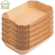 400Pcs Air Fryer Paper for DZ201/DZ401 Reusable Rectangle Air Fryer Baking Paper for Double Air Frye