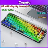 Coputa Bluetooth Mechanical Keyboard RGB LED Wireless Keyboard 3 Connection Modes Aula F68