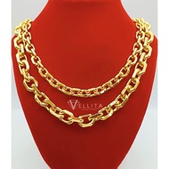 [VELLITA] Cop916 Necklace "Hollow Anchor Link" 999.9 Bangkok Gold Plated L:70cm <Rantai Sauh Dewasa>