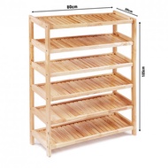Kệ để giày dép 6 tầng gỗ cao su chống nước - Gía để giày dép 6 tầng 47wood