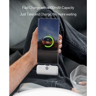 iWALK Small Portable Charger, 4,800mAh 18W PD Fast Charging Power Bank with Built-in USB-C Connector