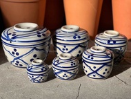 Thố đựng gia vị mỡ truyền thống loại dày đẹp thố tiềm gà ác thố đá thố mắt võng gốm lái thiêu gốm sứ