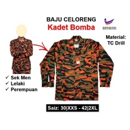 Baju Uniform Celoreng Kadet Bomba Sekolah Menengah (TR226)