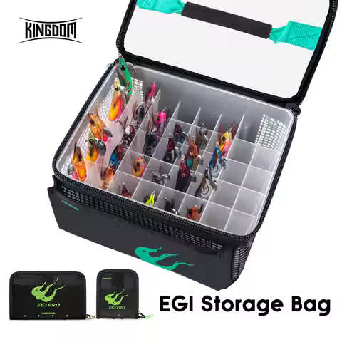 Kingdom Octopus Egi Case 6/12/40 Grids Plastic Squid Jig Organizer Boxes Minnow Hard Bait Container 
